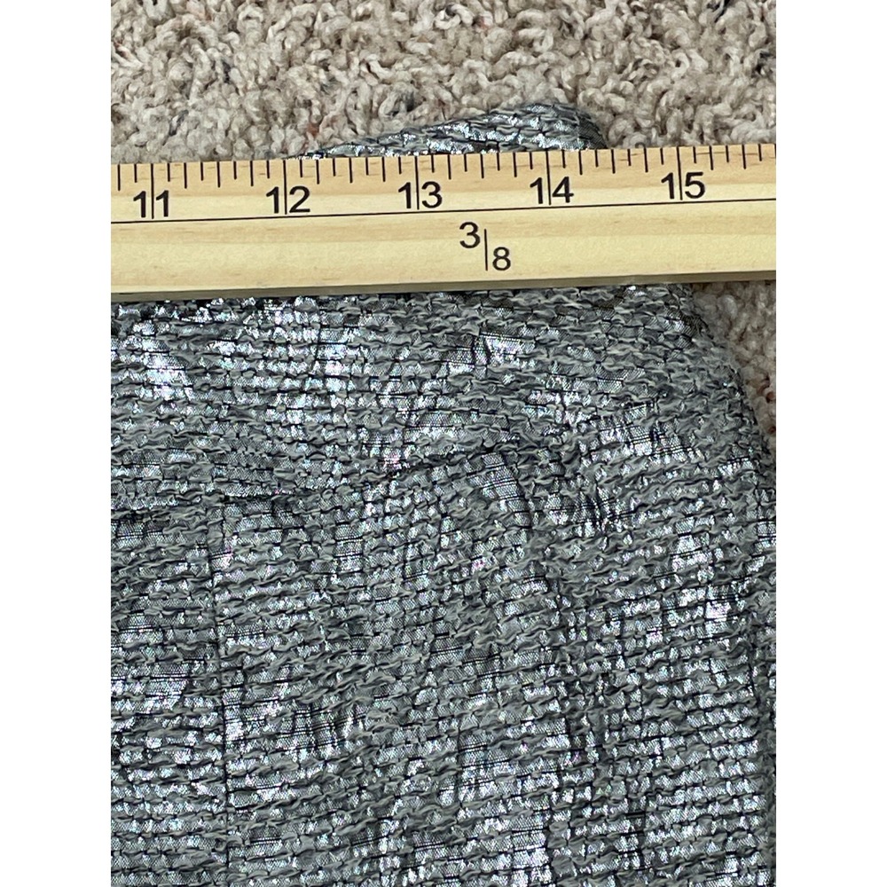 Lafayette 148 Pencil Skirt Womens 6 Silver Textured Shimmer Alpaca‎ Wool Lined - Picture 9 of 11